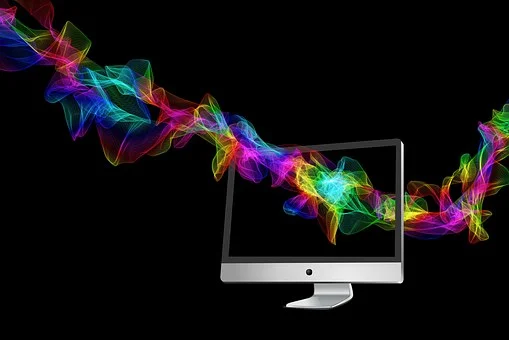 computer-with-color-particles