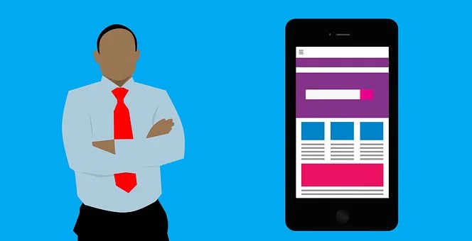 Designer-and-a-phone-with-a-web-design