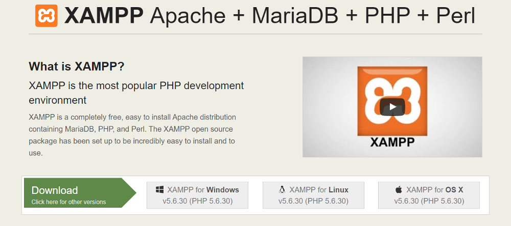 Download Xampp software